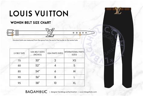 louis vuitton women's size chart